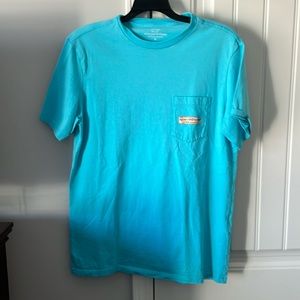 Vineyard Vines cotton T Shirt w/ pocket. Teal. Size Small